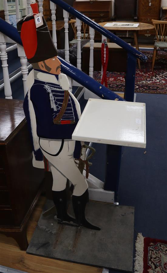 A French Hussar dumb waiter H.144cm